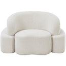 Meridian Principessa Cream Boucle Fabric Chair IMAGE 4