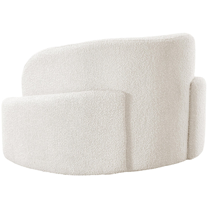 Meridian Principessa Cream Boucle Fabric Chair IMAGE 6