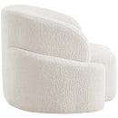 Meridian Principessa Cream Boucle Fabric Chair IMAGE 7