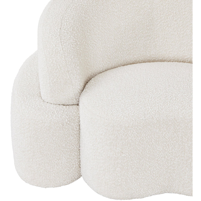 Meridian Principessa Cream Boucle Fabric Chair IMAGE 8
