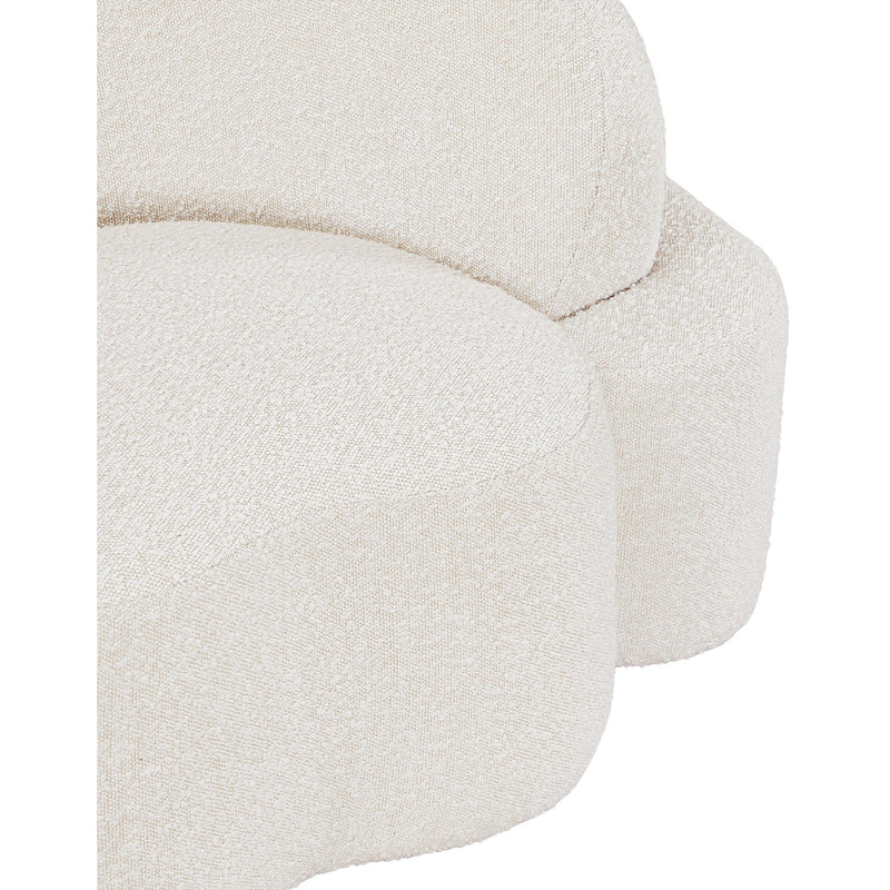 Meridian Principessa Cream Boucle Fabric Chair IMAGE 9