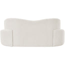 Meridian Principessa Cream Boucle Fabric Loveseat IMAGE 3