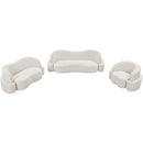 Meridian Principessa Cream Boucle Fabric Sofa IMAGE 13