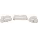 Meridian Principessa Cream Boucle Fabric Sofa IMAGE 14