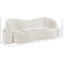 Meridian Principessa Cream Boucle Fabric Sofa IMAGE 17
