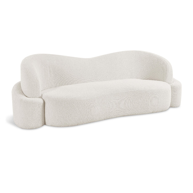 Meridian Principessa Cream Boucle Fabric Sofa IMAGE 1