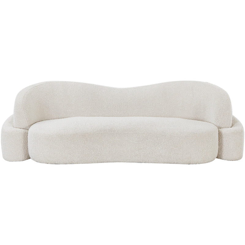Meridian Principessa Cream Boucle Fabric Sofa IMAGE 4