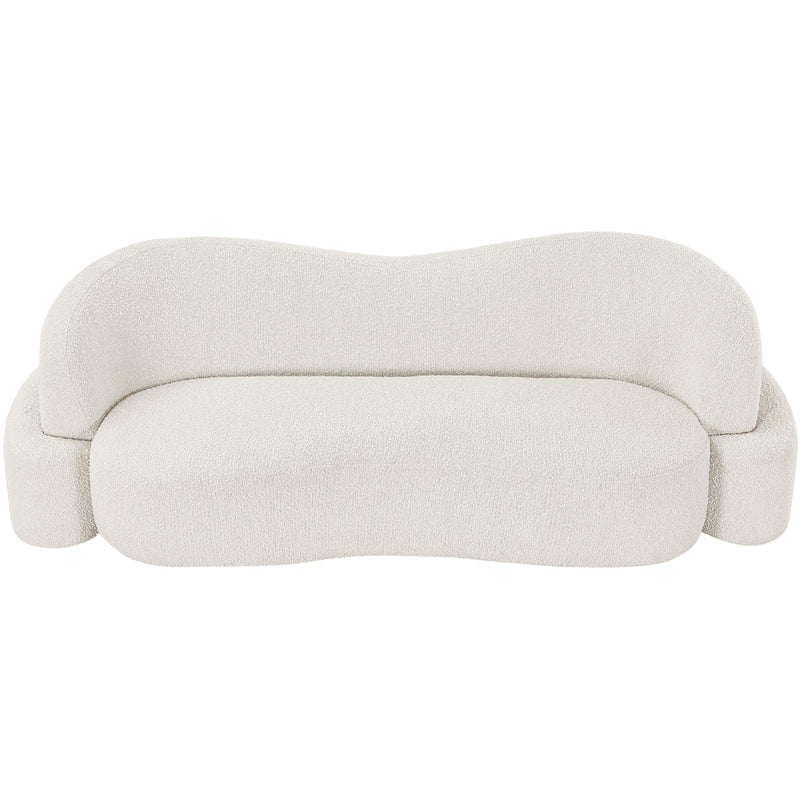 Meridian Principessa Cream Boucle Fabric Sofa IMAGE 5