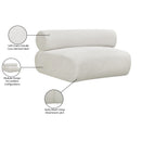 Meridian Bale Cream Chenille Fabric Modular Chair IMAGE 11