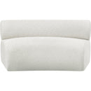 Meridian Bale Cream Chenille Fabric Modular Chair IMAGE 4