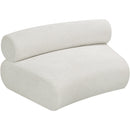 Meridian Bale Cream Chenille Fabric Modular Chair IMAGE 6