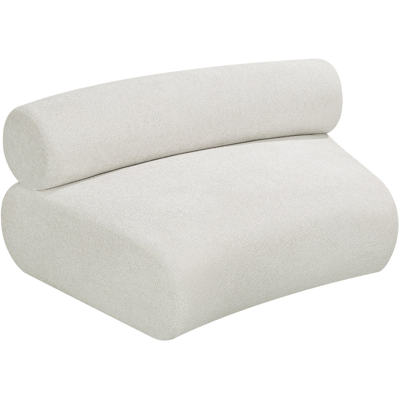 Meridian Bale Cream Chenille Fabric Modular Chair IMAGE 6