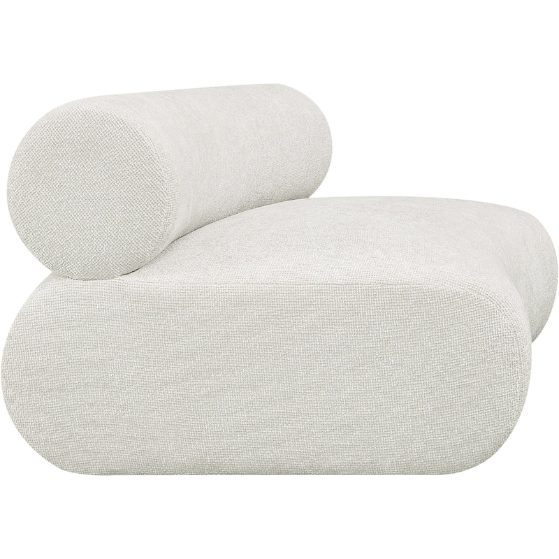 Meridian Bale Cream Chenille Fabric Modular Chair IMAGE 7