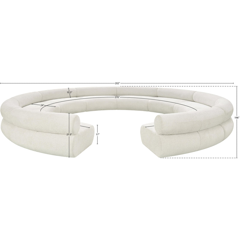 Meridian Bale Cream Chenille Fabric Modular Sofa IMAGE 12
