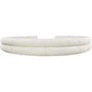 Meridian Bale Cream Chenille Fabric Modular Sofa IMAGE 3