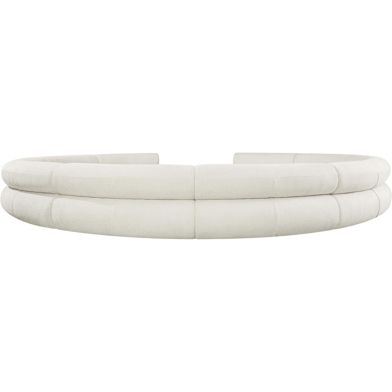 Meridian Bale Cream Chenille Fabric Modular Sofa IMAGE 3