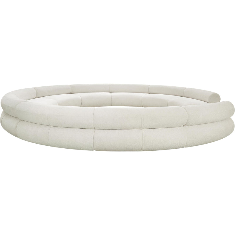 Meridian Bale Cream Chenille Fabric Modular Sofa IMAGE 7