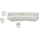 Meridian Bale Cream Chenille Fabric Modular Sofa IMAGE 12