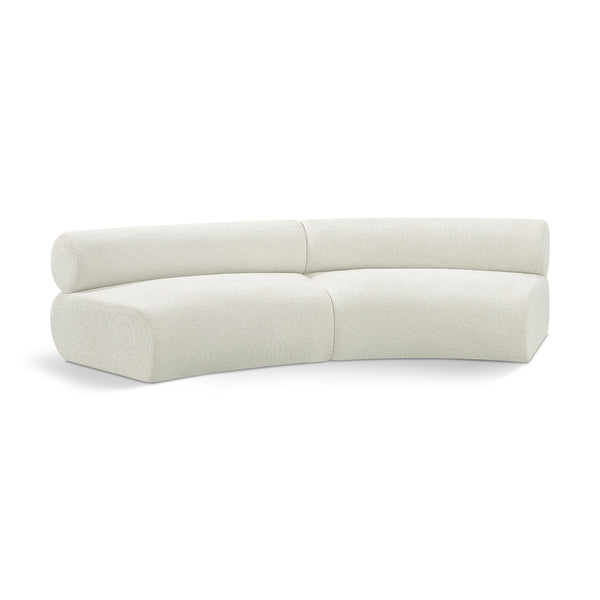 Meridian Bale Cream Chenille Fabric Modular Sofa IMAGE 1