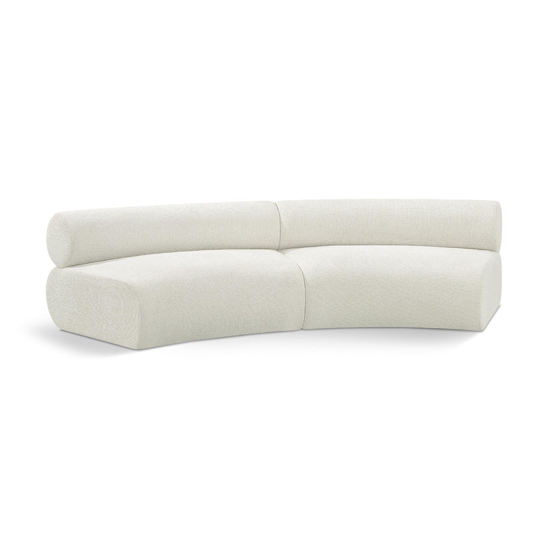 Meridian Bale Cream Chenille Fabric Modular Sofa IMAGE 1