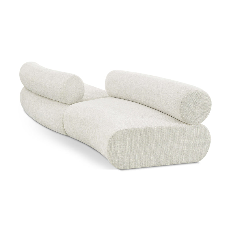 Meridian Bale Cream Chenille Fabric Modular Sofa IMAGE 1