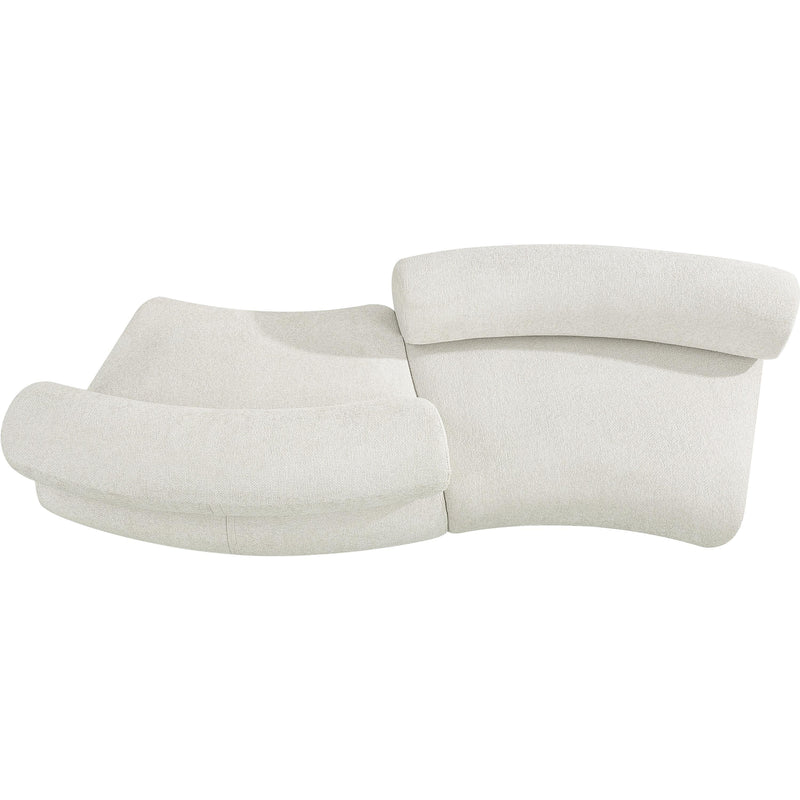Meridian Bale Cream Chenille Fabric Modular Sofa IMAGE 4