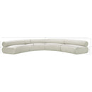 Meridian Bale Cream Chenille Fabric Modular Sofa IMAGE 11