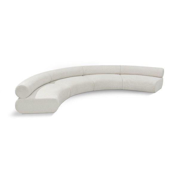 Meridian Bale Cream Chenille Fabric Modular Sofa IMAGE 1