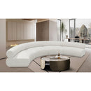 Meridian Bale Cream Chenille Fabric Modular Sofa IMAGE 2