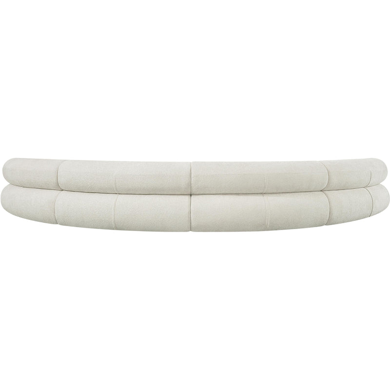 Meridian Bale Cream Chenille Fabric Modular Sofa IMAGE 3