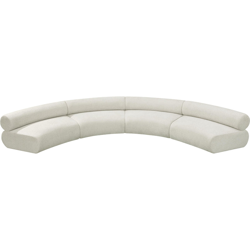 Meridian Bale Cream Chenille Fabric Modular Sofa IMAGE 5