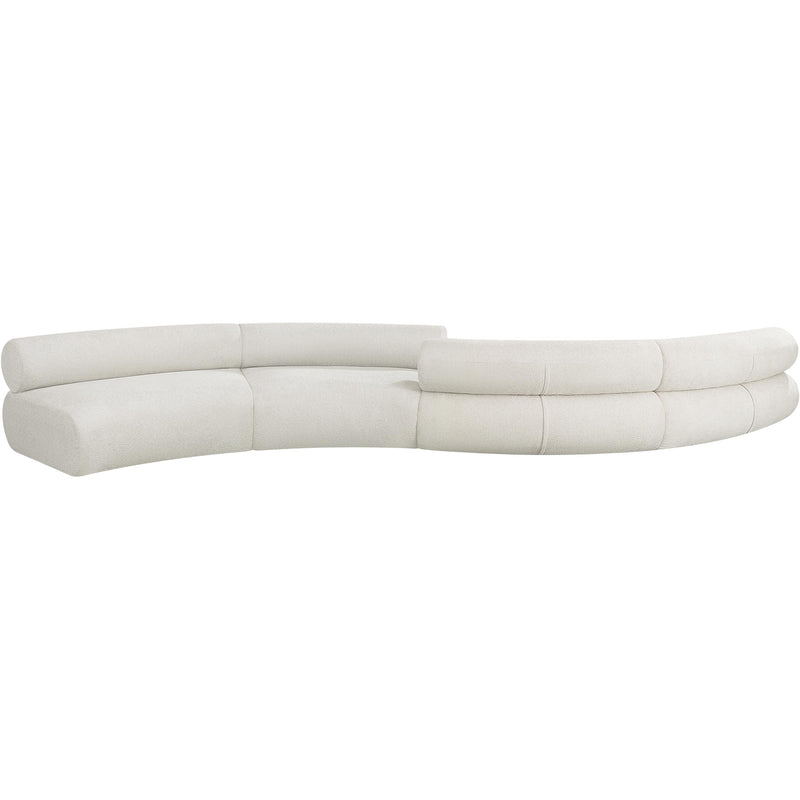 Meridian Bale Cream Chenille Fabric Modular Sofa IMAGE 3
