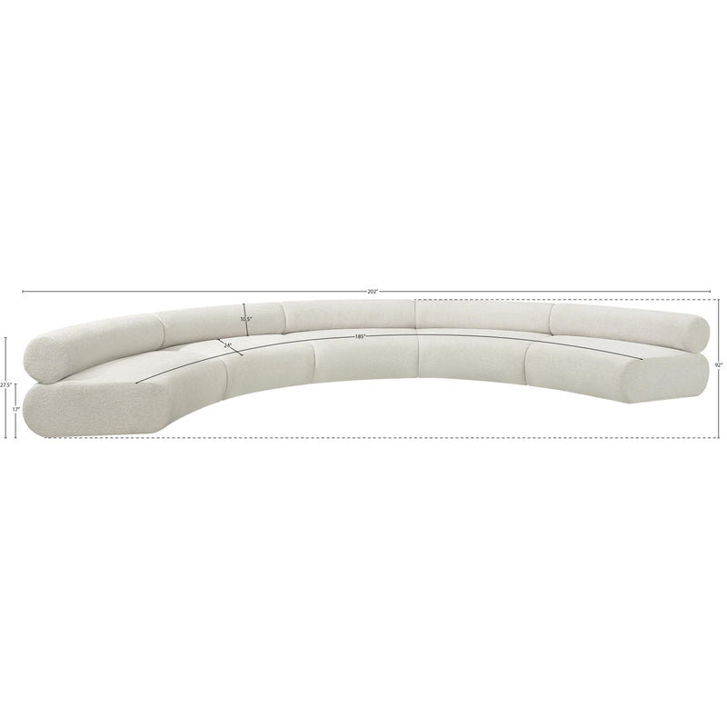 Meridian Bale Cream Chenille Fabric Modular Sofa IMAGE 11