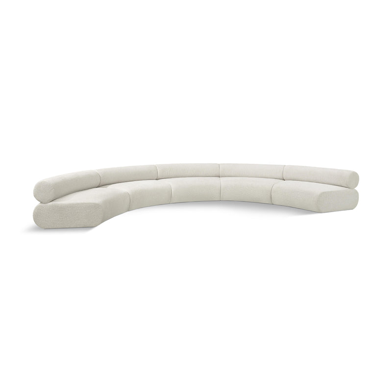 Meridian Bale Cream Chenille Fabric Modular Sofa IMAGE 1