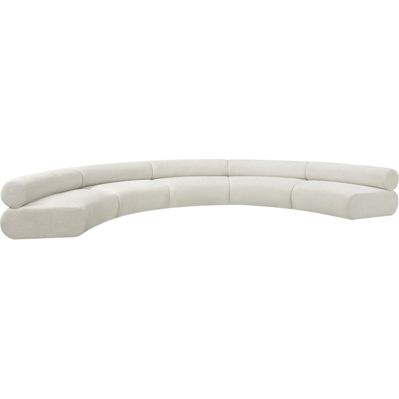 Meridian Bale Cream Chenille Fabric Modular Sofa IMAGE 4