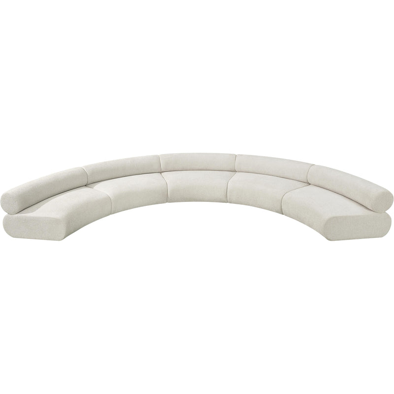 Meridian Bale Cream Chenille Fabric Modular Sofa IMAGE 5
