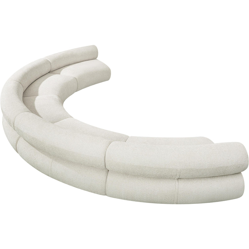 Meridian Bale Cream Chenille Fabric Modular Sofa IMAGE 6