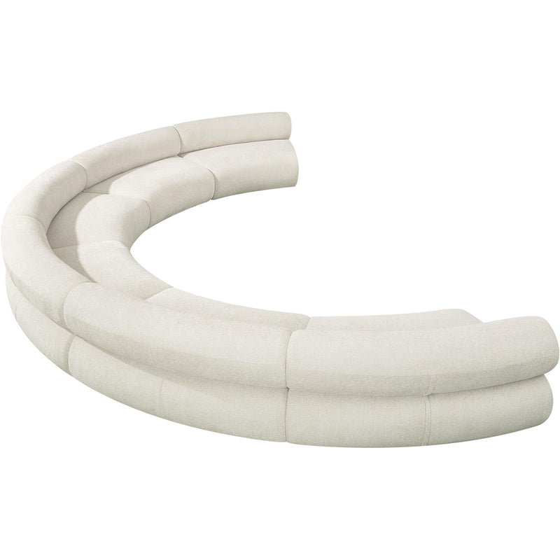 Meridian Bale Cream Chenille Fabric Modular Sofa IMAGE 6