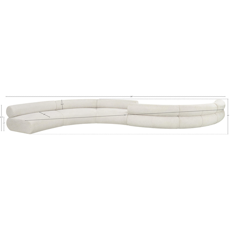 Meridian Bale Cream Chenille Fabric Modular Sofa IMAGE 11