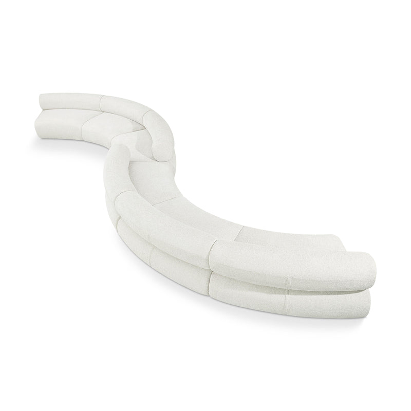 Meridian Bale Cream Chenille Fabric Modular Sofa IMAGE 1