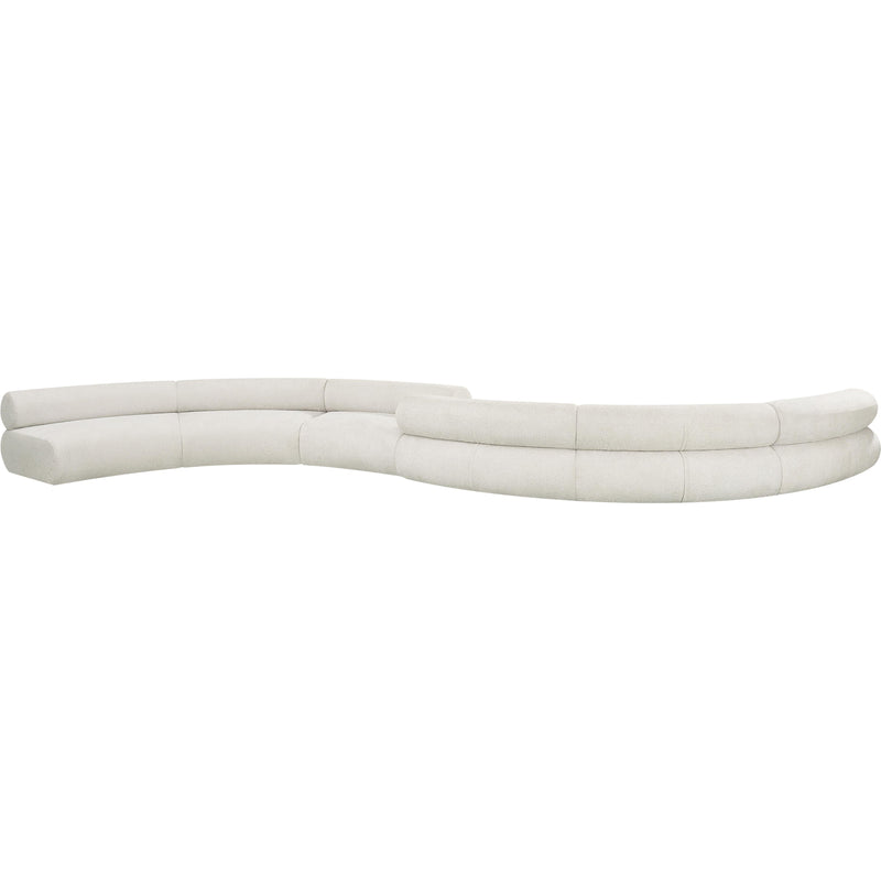 Meridian Bale Cream Chenille Fabric Modular Sofa IMAGE 3