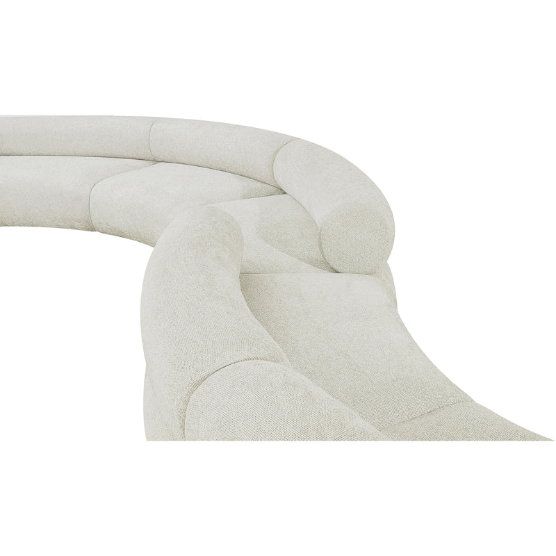 Meridian Bale Cream Chenille Fabric Modular Sofa IMAGE 9