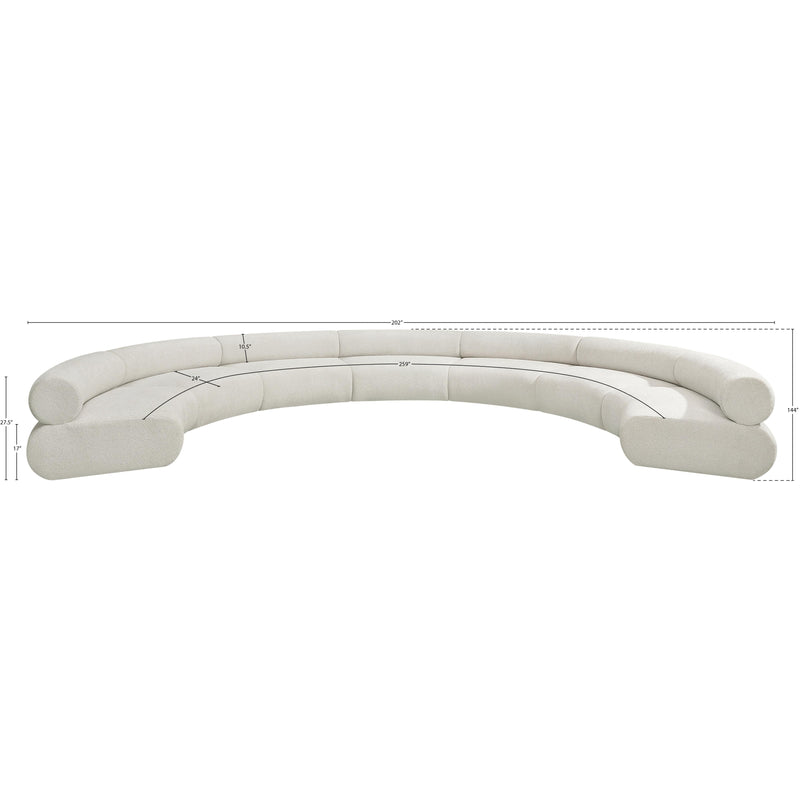 Meridian Bale Cream Chenille Fabric Modular Sofa IMAGE 11