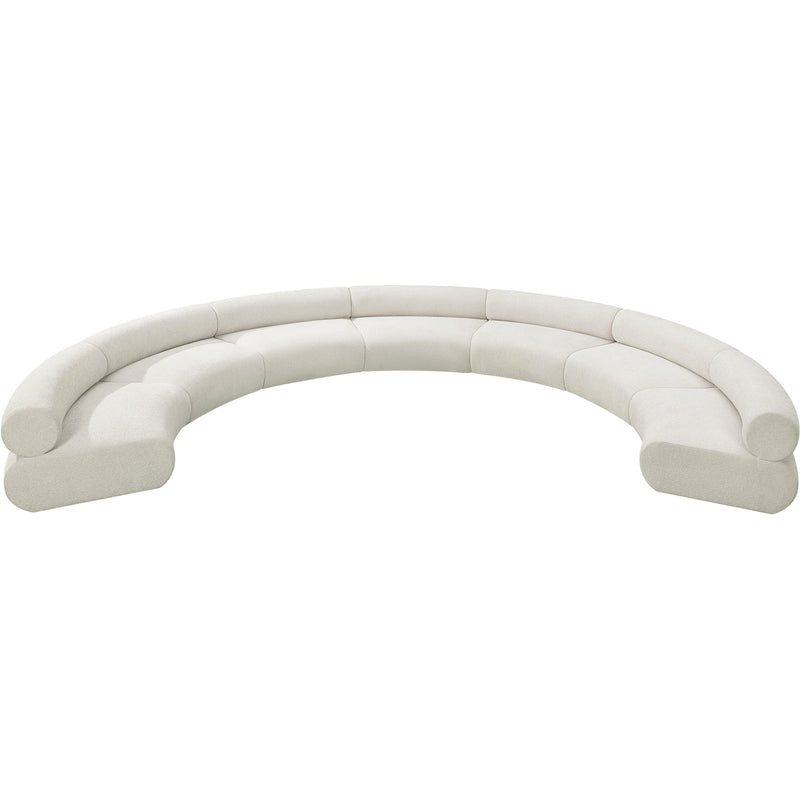 Meridian Bale Cream Chenille Fabric Modular Sofa IMAGE 5