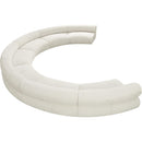 Meridian Bale Cream Chenille Fabric Modular Sofa IMAGE 6