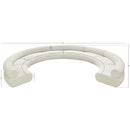 Meridian Bale Cream Chenille Fabric Modular Sofa IMAGE 12