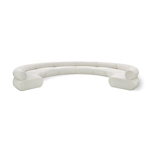 Meridian Bale Cream Chenille Fabric Modular Sofa IMAGE 1