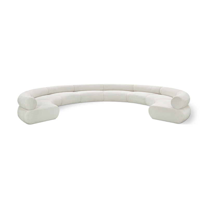 Meridian Bale Cream Chenille Fabric Modular Sofa IMAGE 1