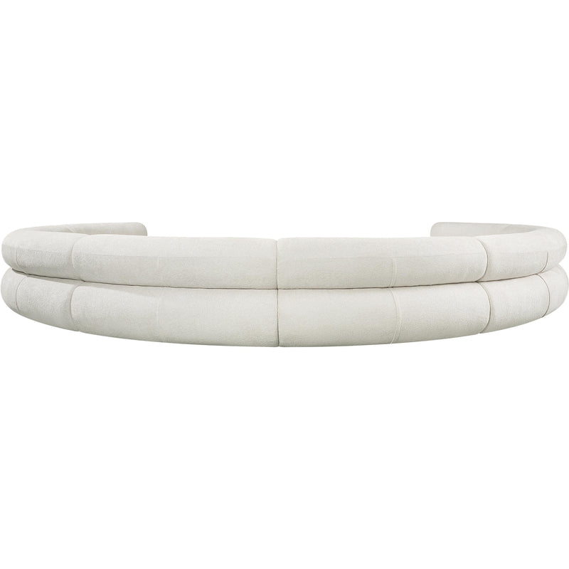 Meridian Bale Cream Chenille Fabric Modular Sofa IMAGE 3