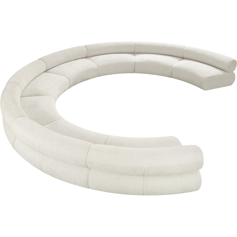 Meridian Bale Cream Chenille Fabric Modular Sofa IMAGE 6